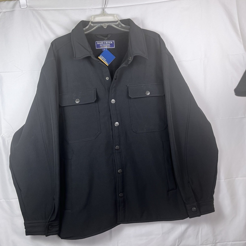 NWT‎ Bass Creek Outfitters Workwear Men's XXL  Lined Collared Jacket Black
